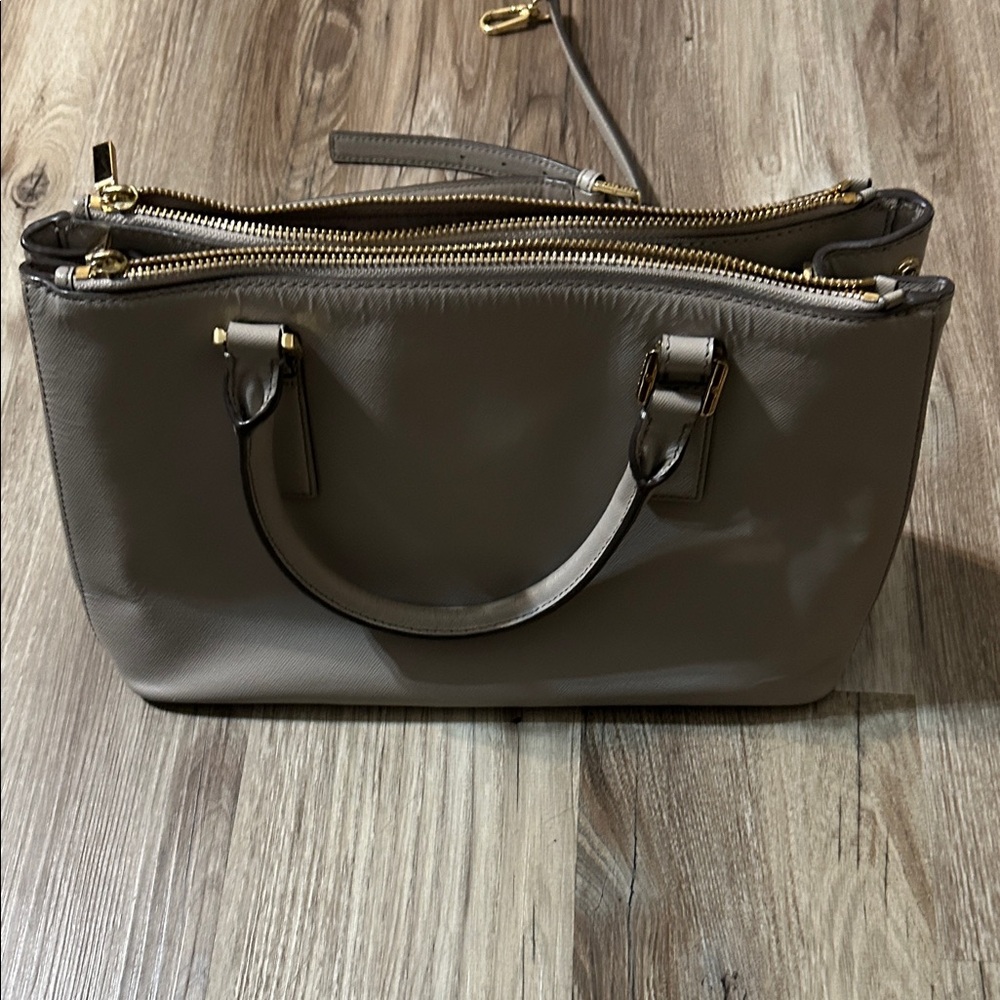 Tory Burch Taupe Leather Satchel - Picture 4 of 9